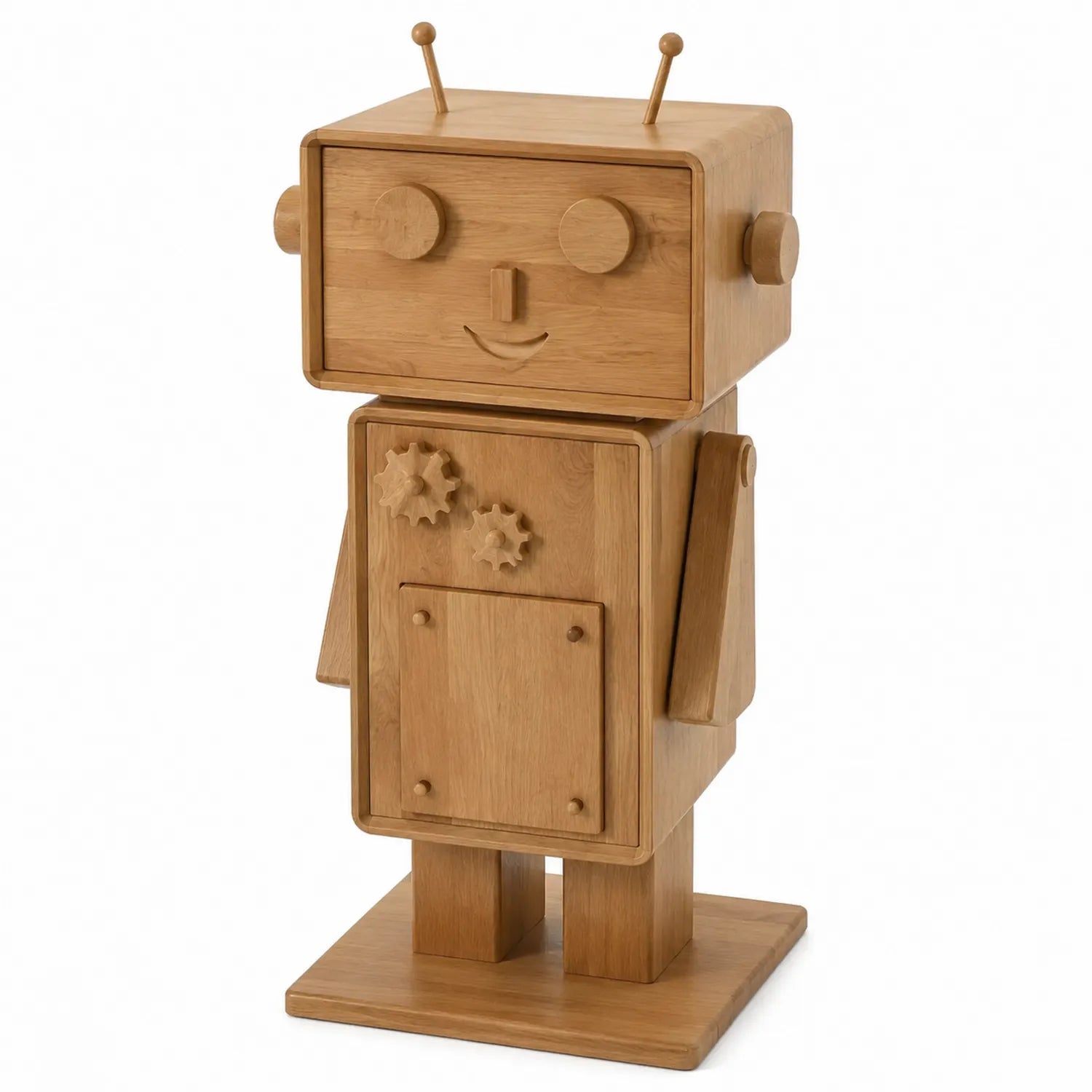 Robot Comodino in Legno 80x45x30 cm