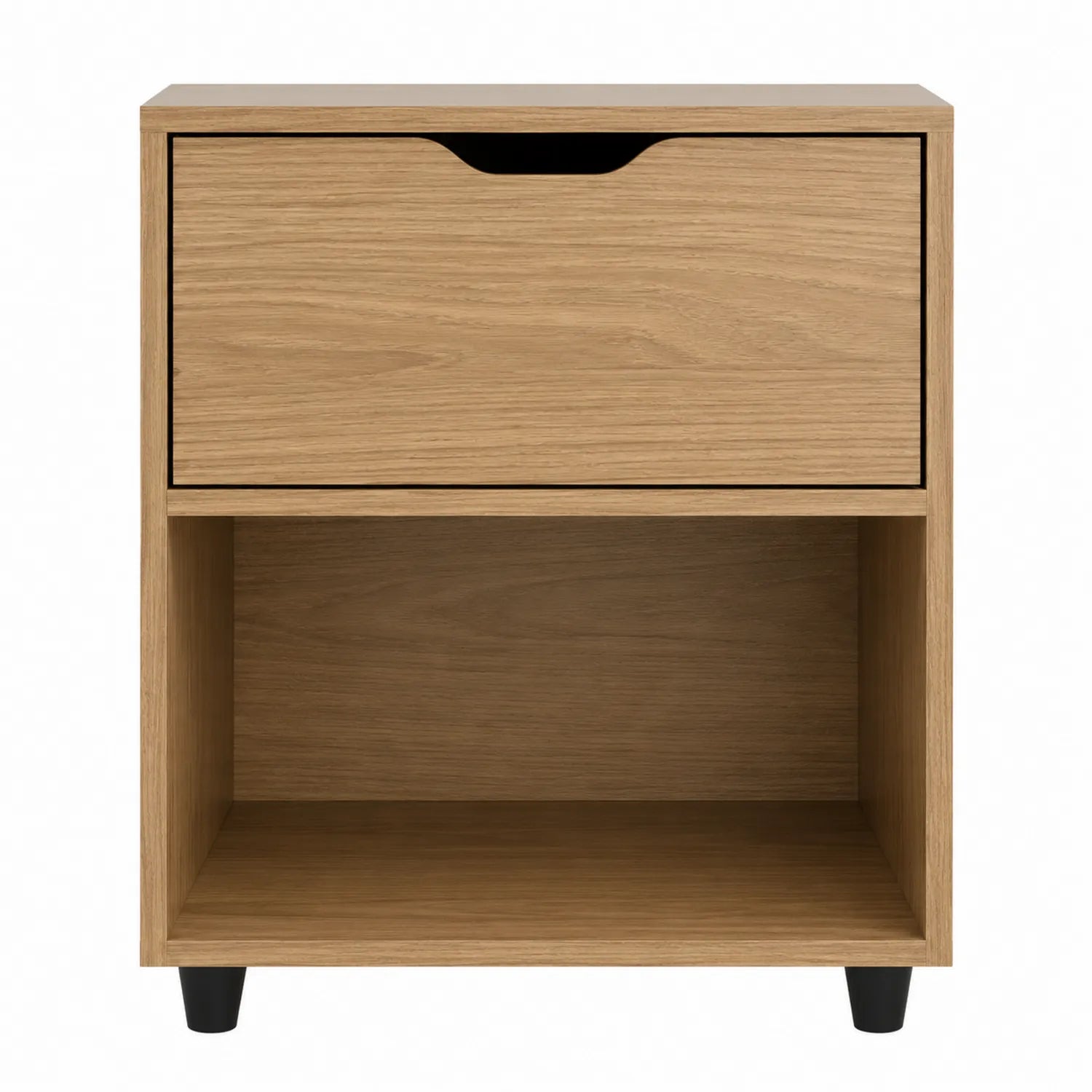 Comodino in MDF Rovere con Cassetto 50x40x60 cm